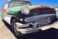 "Tin Roof– Rusted." Gouache. At {9} the Gallery, Phoenix, AZ.