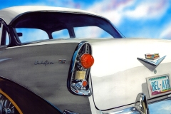 SOLD! \"56 Bel Air\"... Gouache, 27.5\"x13\". Collection of Glen Tillery, Albuquerque, NM.