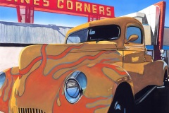 SOLD! \"Clines Corners,\" 14.25\" x 14.75\", Gouache. Collection of Judy Crume, Portales, NM