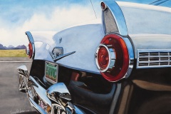 SOLD! \"Ford Fairlane.\" Gouache. Collection of John Earls.