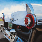 SOLD! "Ford Fairlane." Gouache. Collection of John Earls.