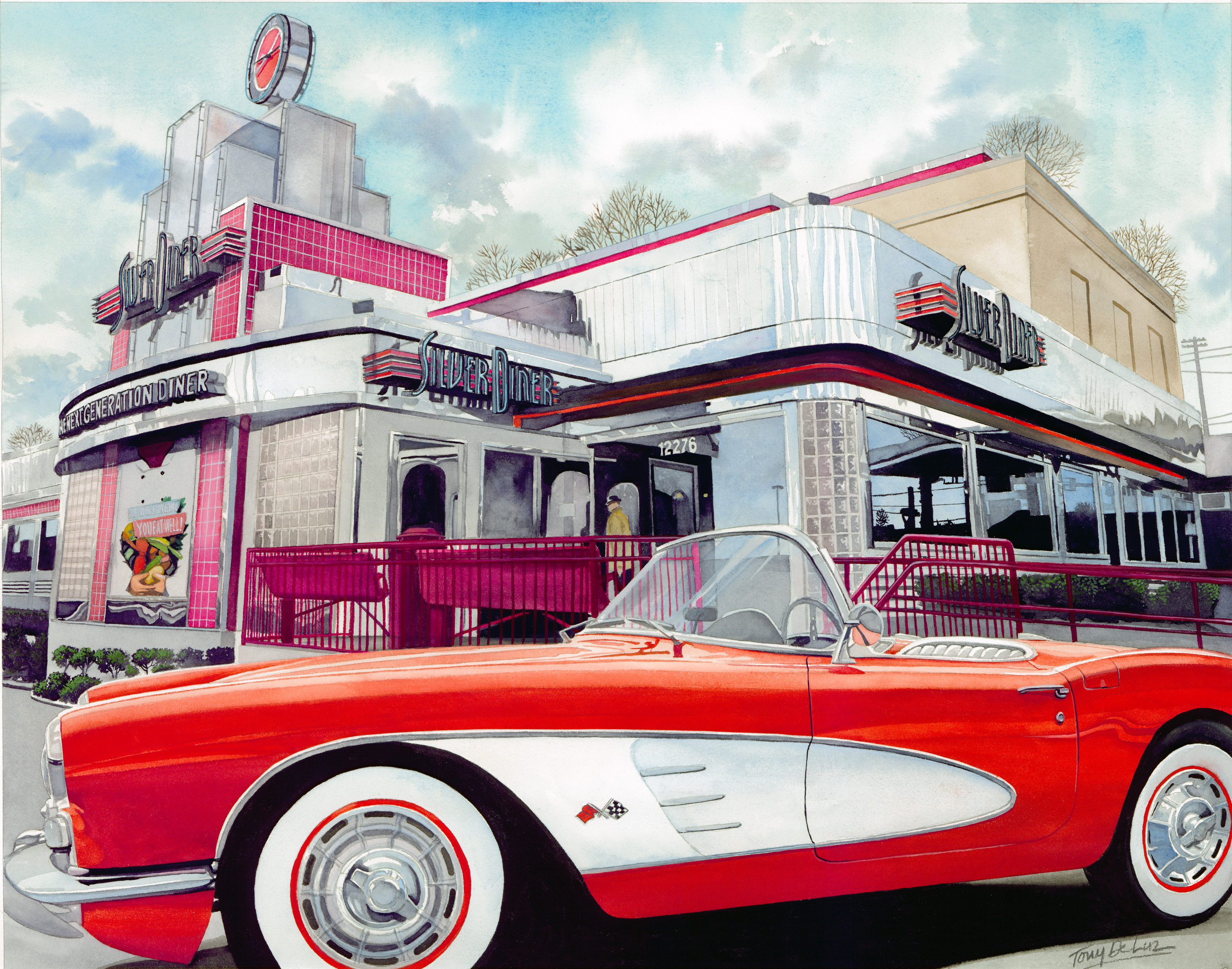 SOLD! "Silver Diner." Collection of Von Hengst Family.
