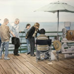 "Thursday at the Pier." 11.75x16.5". Watercolor. 